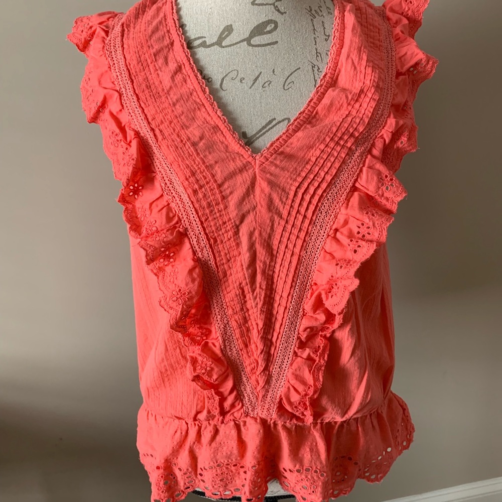 GAP blouse with ruffles size M
